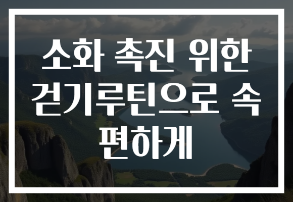 소화 촉진 위한 걷기루틴으로 속 편하게