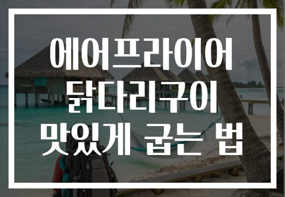 에어프라이어 닭다리구이 맛있게 굽는 법