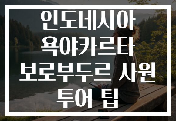 인도네시아 욕야카르타 보로부두르 사원 투어 팁