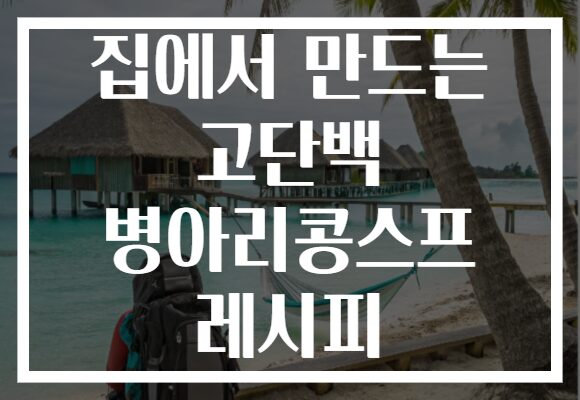 집에서 만드는 고단백 병아리콩스프 레시피