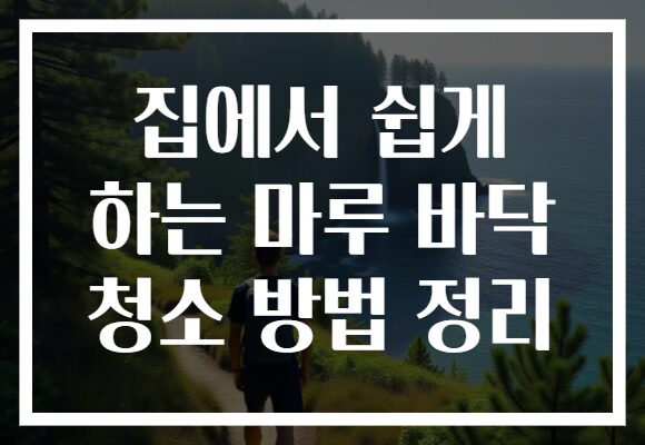 집에서 쉽게 하는 마루 바닥 청소 방법 정리