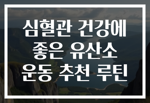 심혈관 건강에 좋은 유산소 운동 추천 루틴