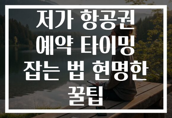 저가 항공권 예약 타이밍 잡는 법 현명한 꿀팁