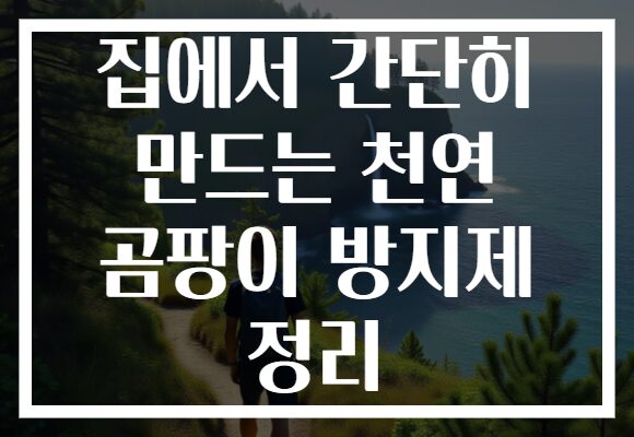 집에서 간단히 만드는 천연 곰팡이 방지제 정리
