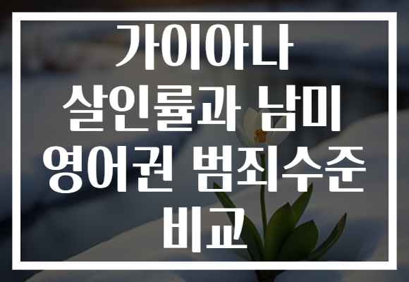 가이아나 살인률과 남미 영어권 범죄수준 비교