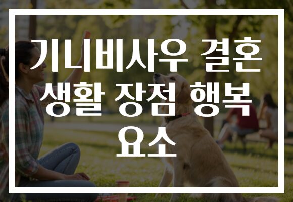 기니비사우 결혼 생활 장점 행복 요소