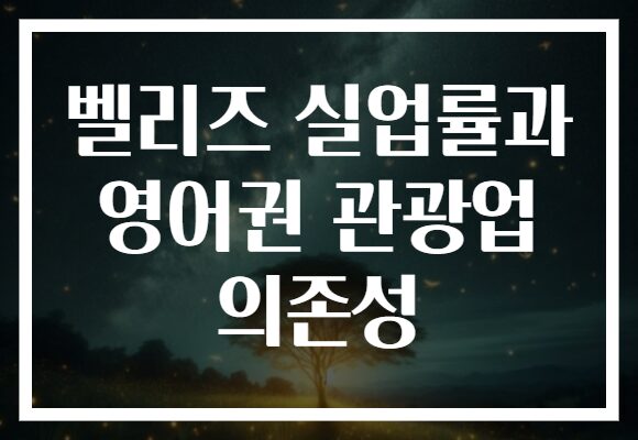 벨리즈 실업률과 영어권 관광업 의존성