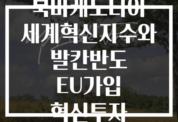 북마케도니아 세계혁신지수와 발칸반도 EU가입 혁신투자