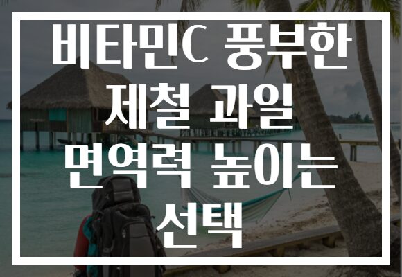 비타민C 풍부한 제철 과일 면역력 높이는 선택