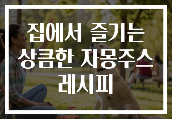 집에서 즐기는 상큼한 자몽주스 레시피