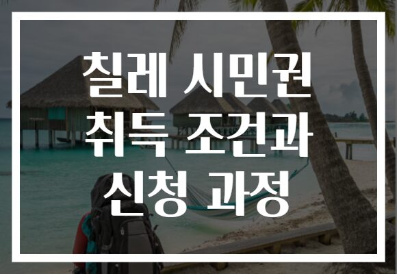 칠레 시민권 취득 조건과 신청 과정
