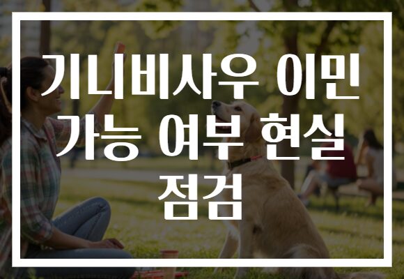 기니비사우 이민 가능 여부 현실 점검