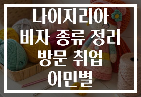 나이지리아 비자 종류 정리 방문 취업 이민별