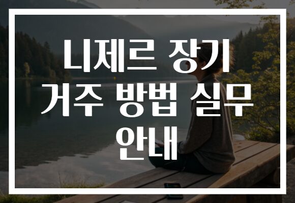 니제르 장기 거주 방법 실무 안내