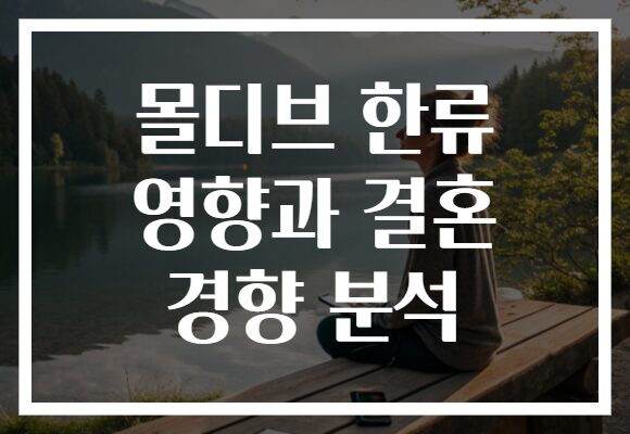 몰디브 한류 영향과 결혼 경향 분석