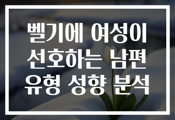 벨기에 여성이 선호하는 남편 유형 성향 분석