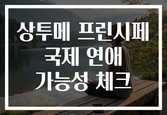 상투메 프린시페 국제 연애 가능성 체크