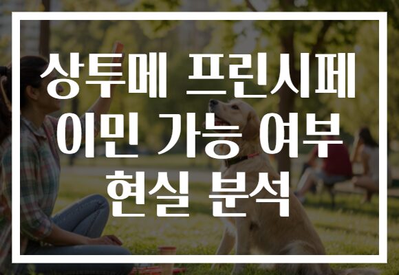 상투메 프린시페 이민 가능 여부 현실 분석