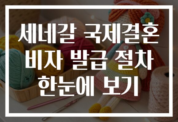 세네갈 국제결혼 비자 발급 절차 한눈에 보기