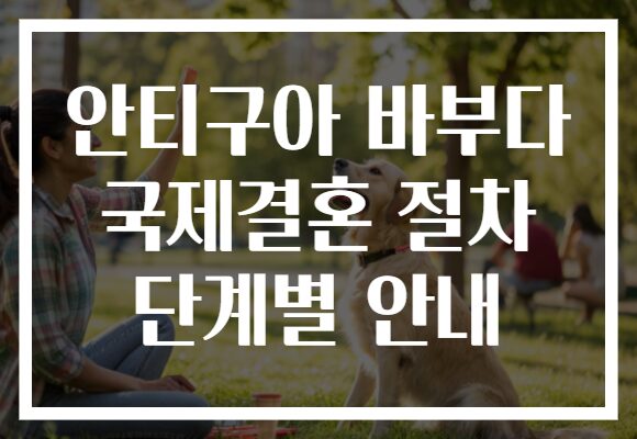 안티구아 바부다 국제결혼 절차 단계별 안내