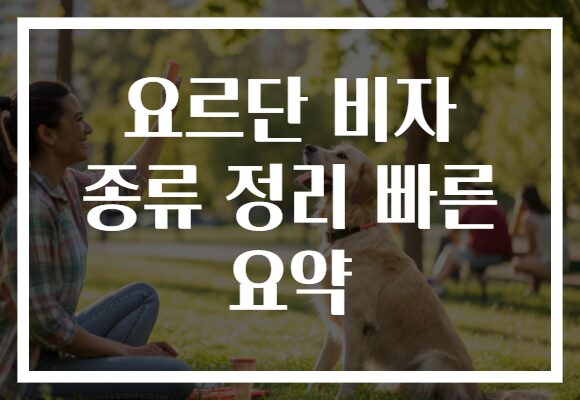 요르단 비자 종류 정리 빠른 요약