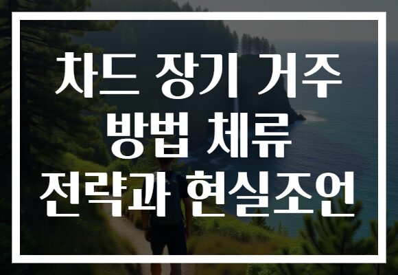 차드 장기 거주 방법 체류 전략과 현실조언