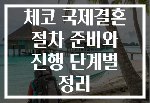 체코 국제결혼 절차 준비와 진행 단계별 정리