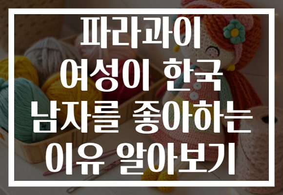 파라과이 여성이 한국 남자를 좋아하는 이유 알아보기