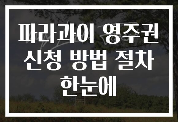 파라과이 영주권 신청 방법 절차 한눈에