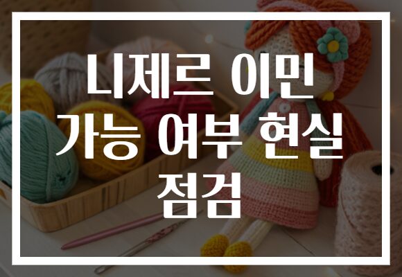 니제르 이민 가능 여부 현실 점검