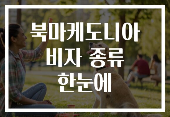 북마케도니아 비자 종류 한눈에