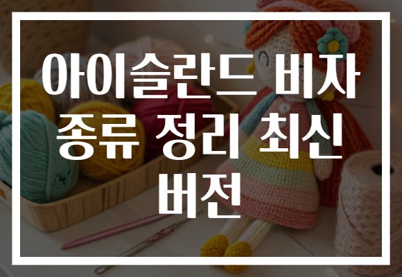 아이슬란드 비자 종류 정리 최신 버전