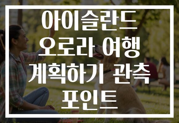 아이슬란드 오로라 여행 계획하기 관측 포인트