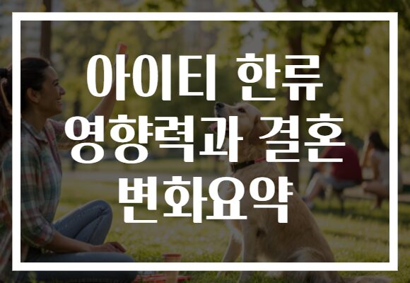 아이티 한류 영향력과 결혼 변화요약