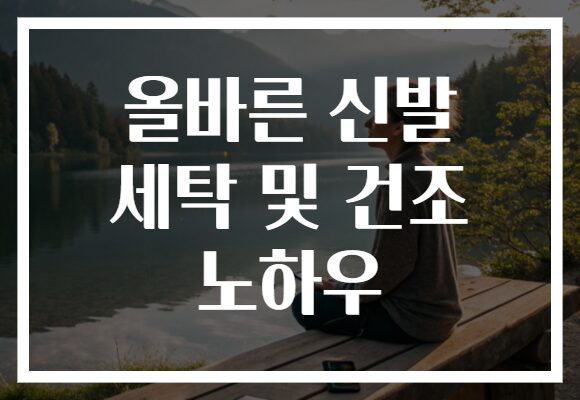 올바른 신발 세탁 및 건조 노하우