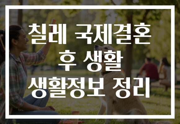 칠레 국제결혼 후 생활 생활정보 정리