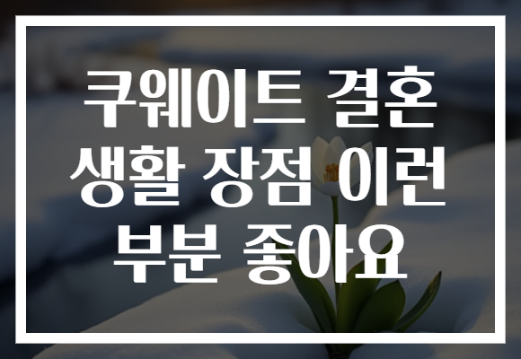 쿠웨이트 결혼 생활 장점 이런 부분 좋아요