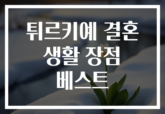 튀르키예 결혼 생활 장점 베스트