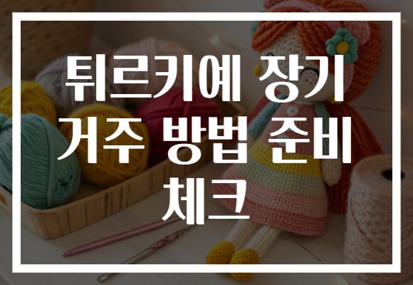 튀르키예 장기 거주 방법 준비 체크