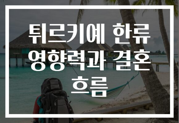 튀르키예 한류 영향력과 결혼 흐름