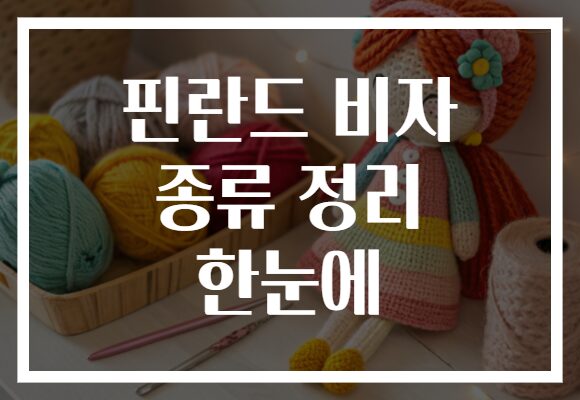 핀란드 비자 종류 정리 한눈에