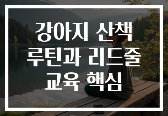 강아지 산책 루틴과 리드줄 교육 핵심