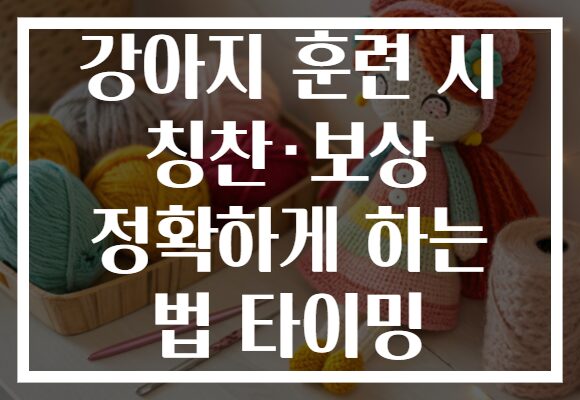 강아지 훈련 시 칭찬·보상 정확하게 하는 법 타이밍