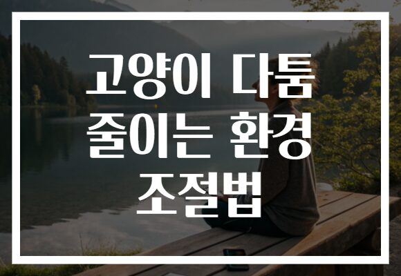 고양이 다툼 줄이는 환경 조절법