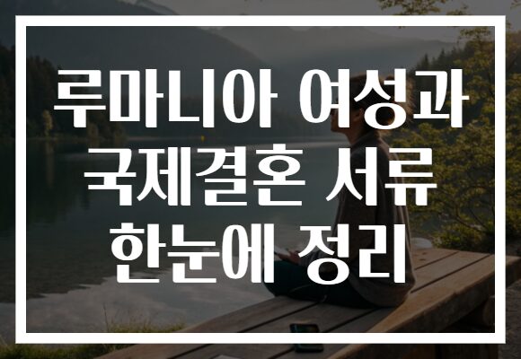 루마니아 여성과 국제결혼 서류 한눈에 정리