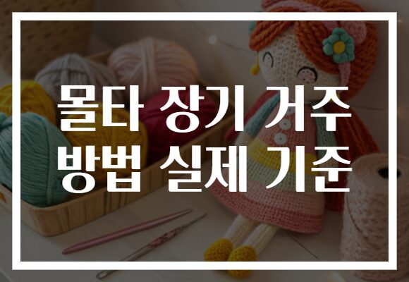 몰타 장기 거주 방법 실제 기준