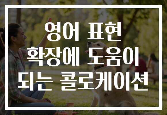 영어 표현 확장에 도움이 되는 콜로케이션