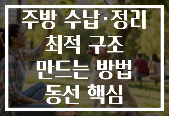 주방 수납·정리 최적 구조 만드는 방법 동선 핵심