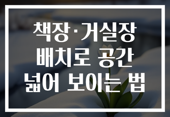 책장·거실장 배치로 공간 넓어 보이는 법