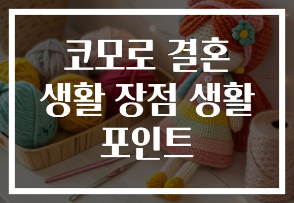 코모로 결혼 생활 장점 생활 포인트